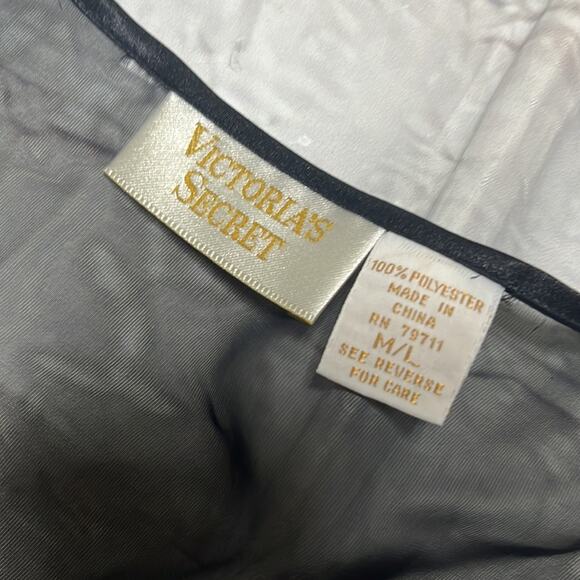 Vintage Victoria’s Secret Gold Label Sleepwear Robe Duster Sheer Lingerie M/L - Picture 2 of 3